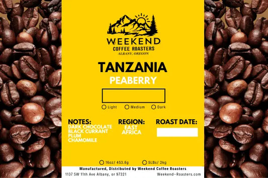 Tanzania: Peaberry Weekend Coffee Roasters