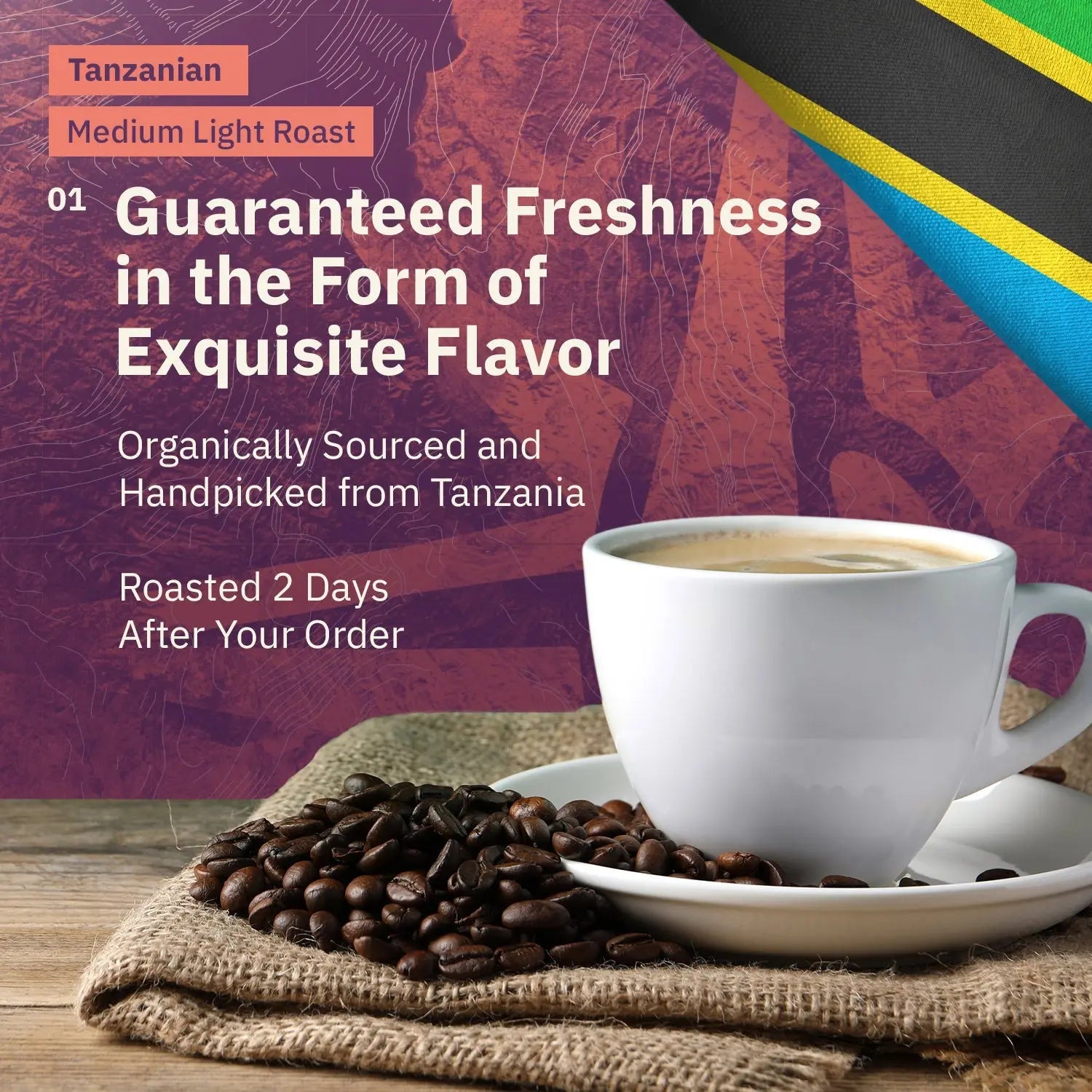 Kochere Coffee Tanzanian Mbeya AB Medium-Light Roast - Pear, Floral, Jasmine Notes Kochere Coffee Co.