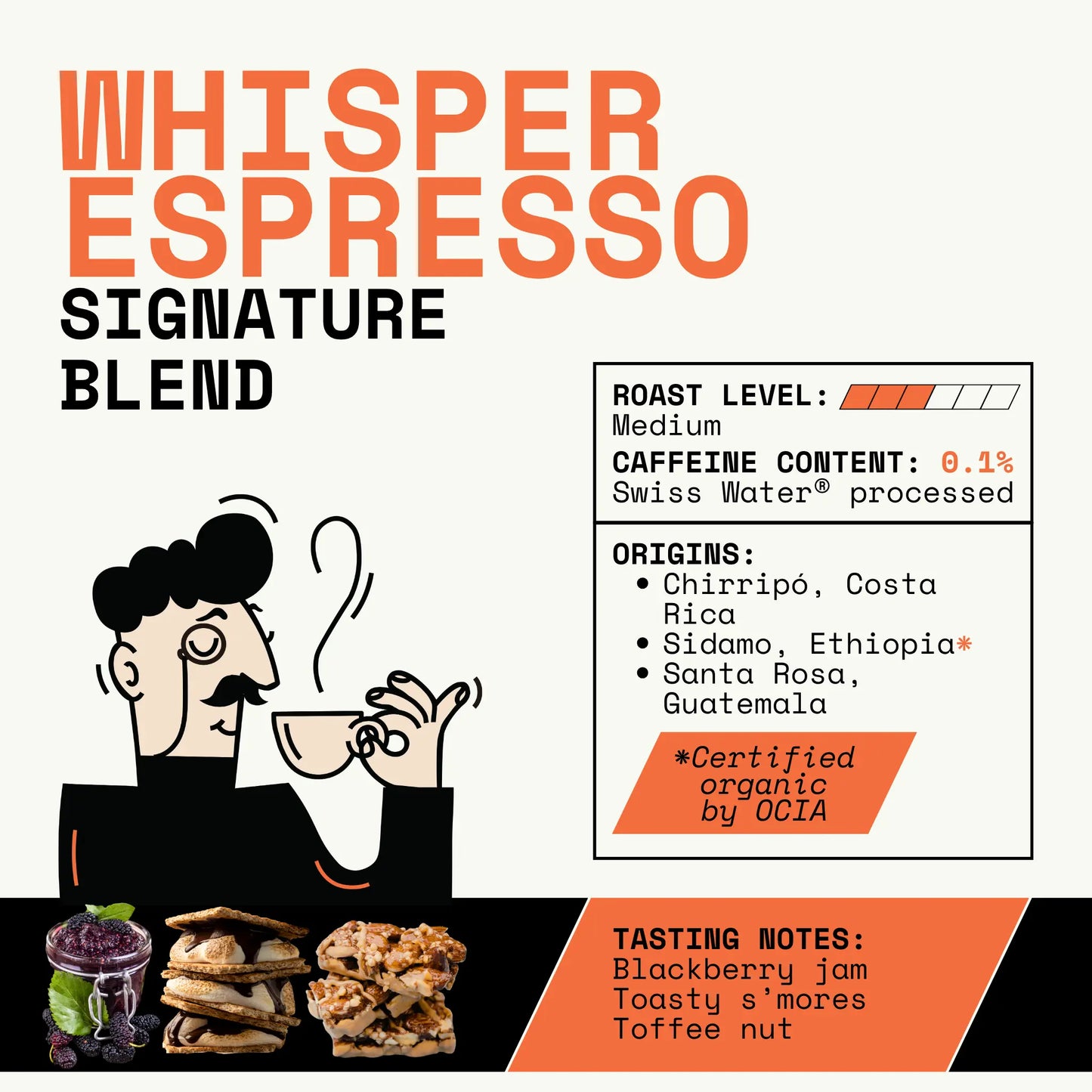 Whisper Espresso Blend DEKÁF
