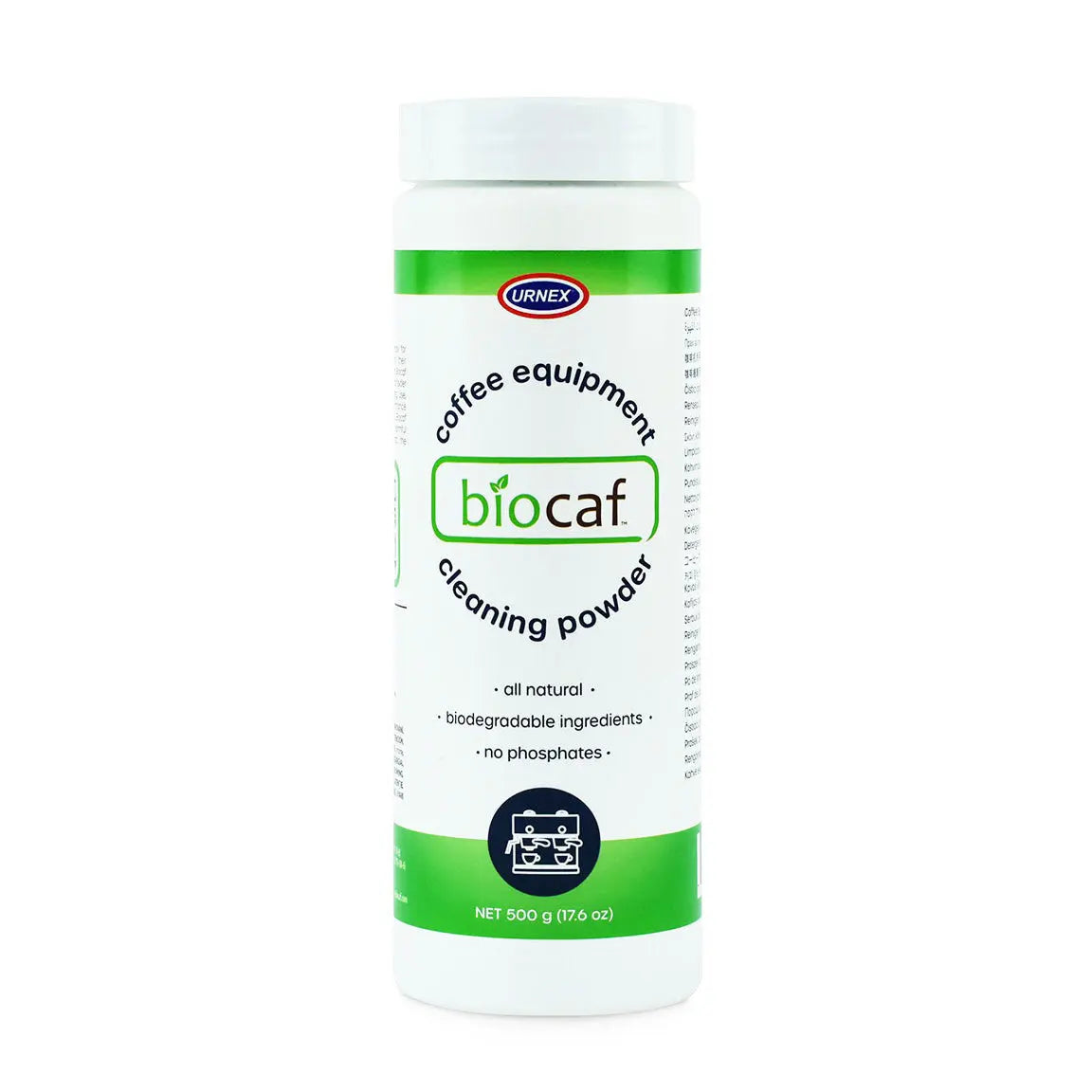 Urnex Biocaf Coffee Equipment Cleaning Powder – 500 g (17.6 oz) Espresso Parts