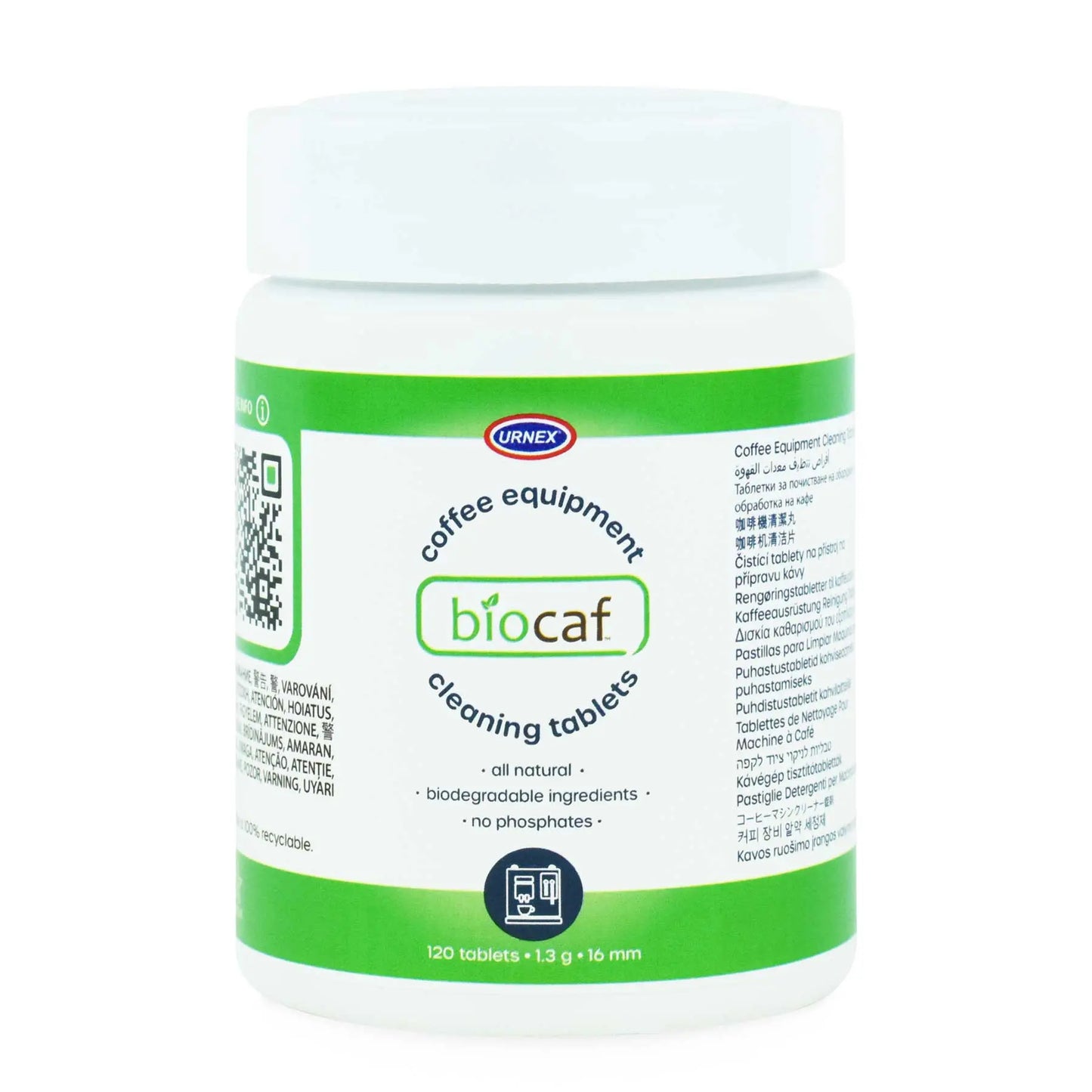 Urnex Biocaf Coffee Equipment Cleaning Tablets – 120 Count Espresso Parts