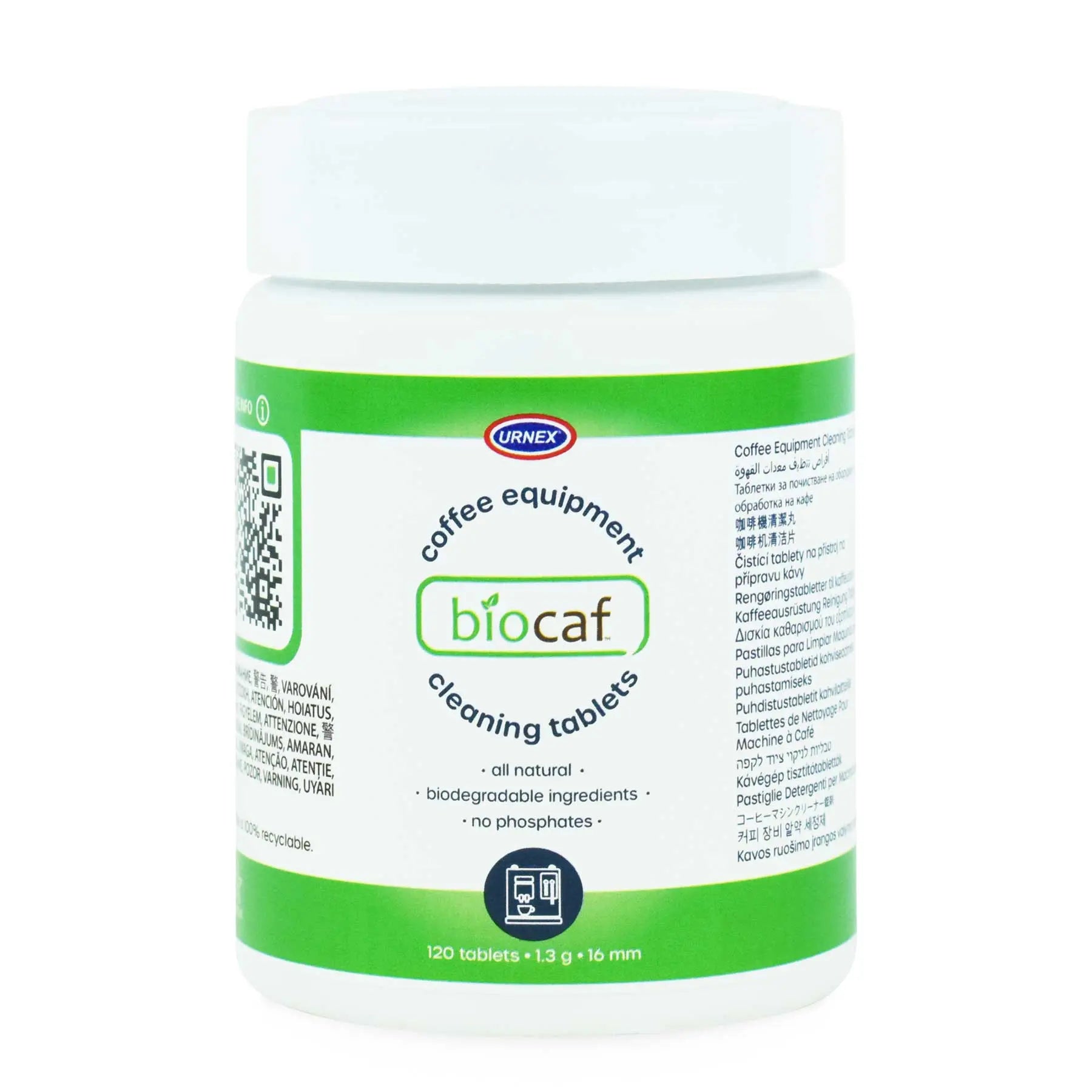 Urnex Biocaf Coffee Equipment Cleaning Tablets – 120 Count Espresso Parts