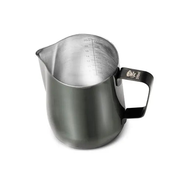 Barista Basics Milk Frothing Pitcher, 20oz, Black Espresso Parts