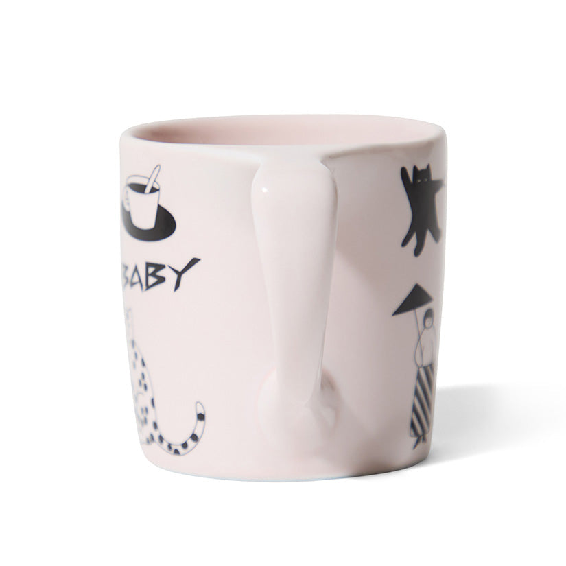 notNeutral x Katya Krasnova Lino Coffee Mug (10oz) - Cats & Tats Pink Espresso Parts