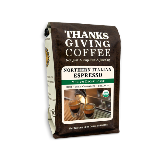 Northern Italian Style Espresso - Decaf Thanksgiving Coffee Company