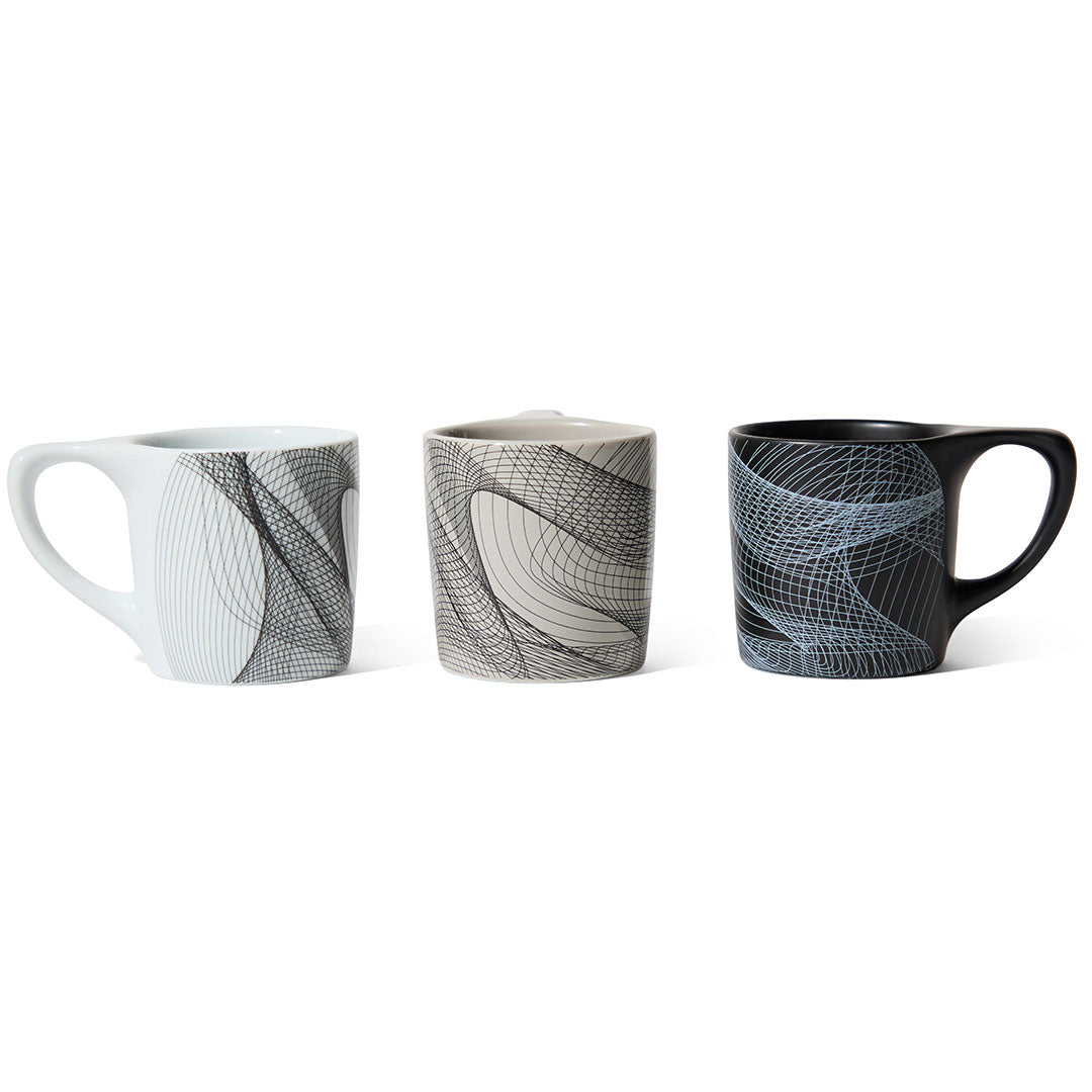 notNeutral x Chaim Machlev Lino Coffee Mug (10oz) - Dots to Lines Gray Espresso Parts