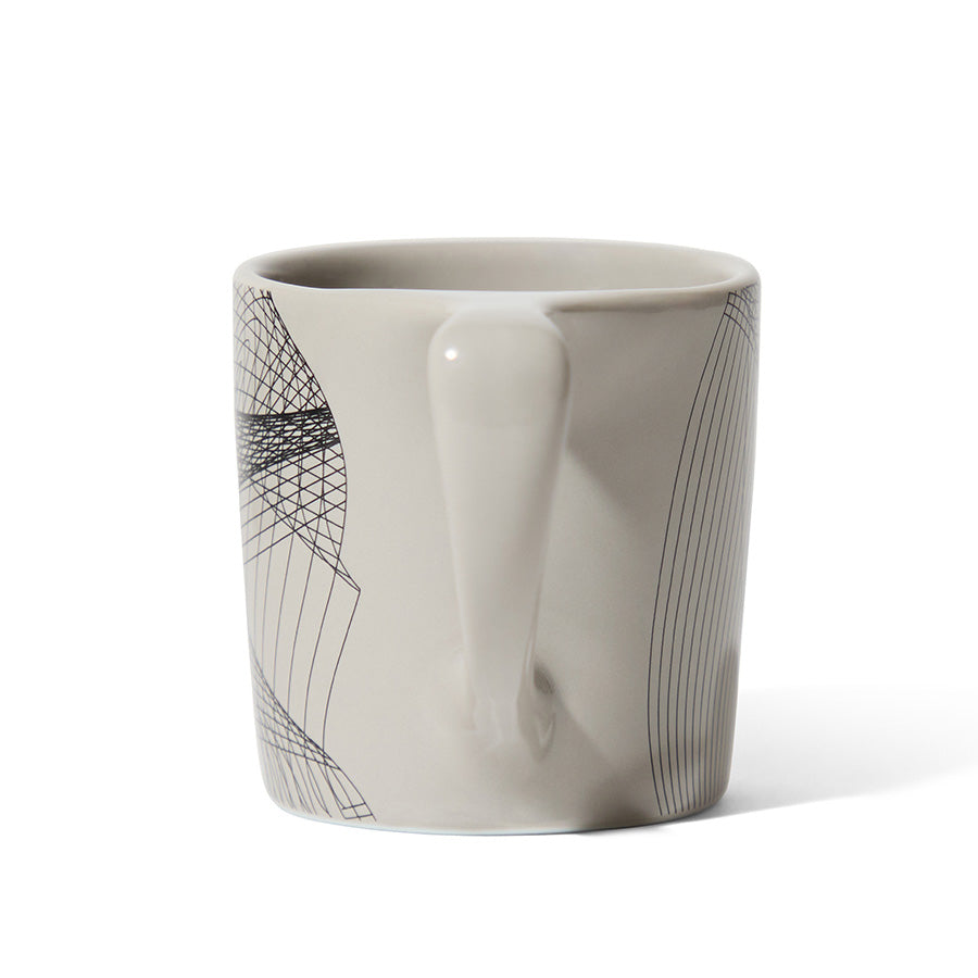 notNeutral x Chaim Machlev Lino Coffee Mug (10oz) - Dots to Lines Gray Espresso Parts