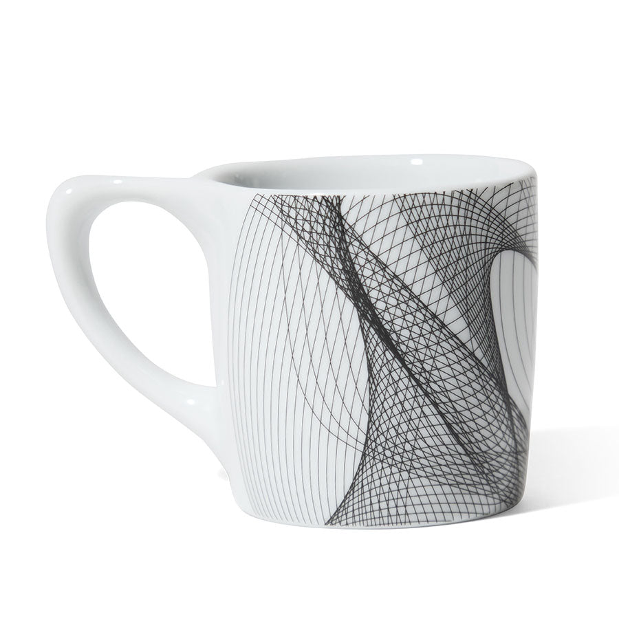 notNeutral x Chaim Machlev Lino Coffee Mug (10oz) - Dots to Lines White Espresso Parts