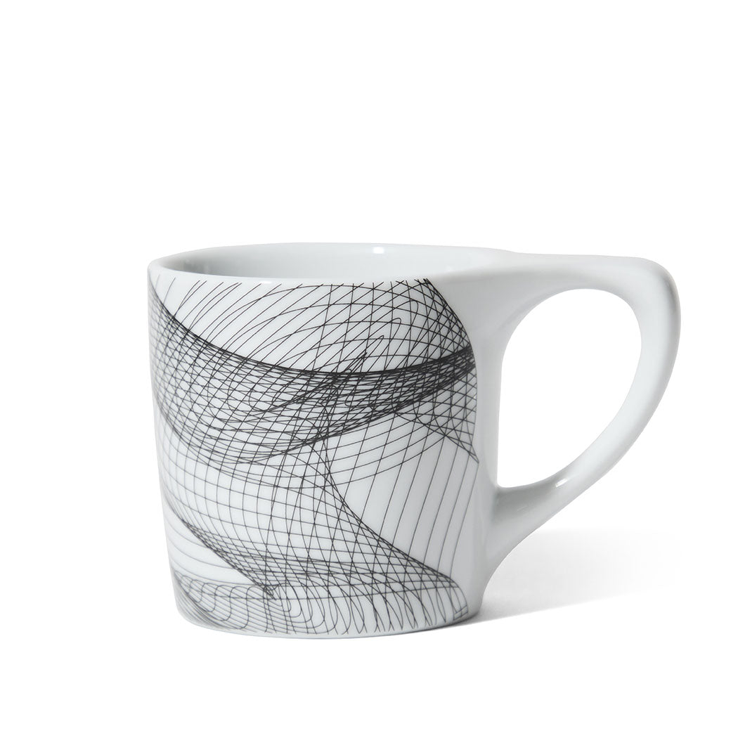 notNeutral x Chaim Machlev Lino Coffee Mug (10oz) - Dots to Lines White Espresso Parts