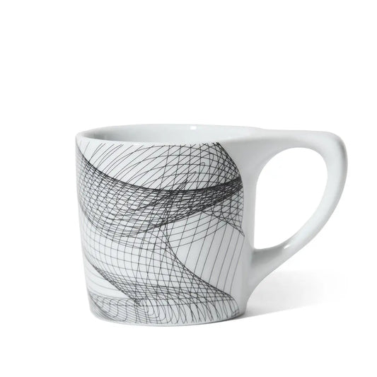 notNeutral x Chaim Machlev Lino Coffee Mug (10oz) - Dots to Lines White Espresso Parts