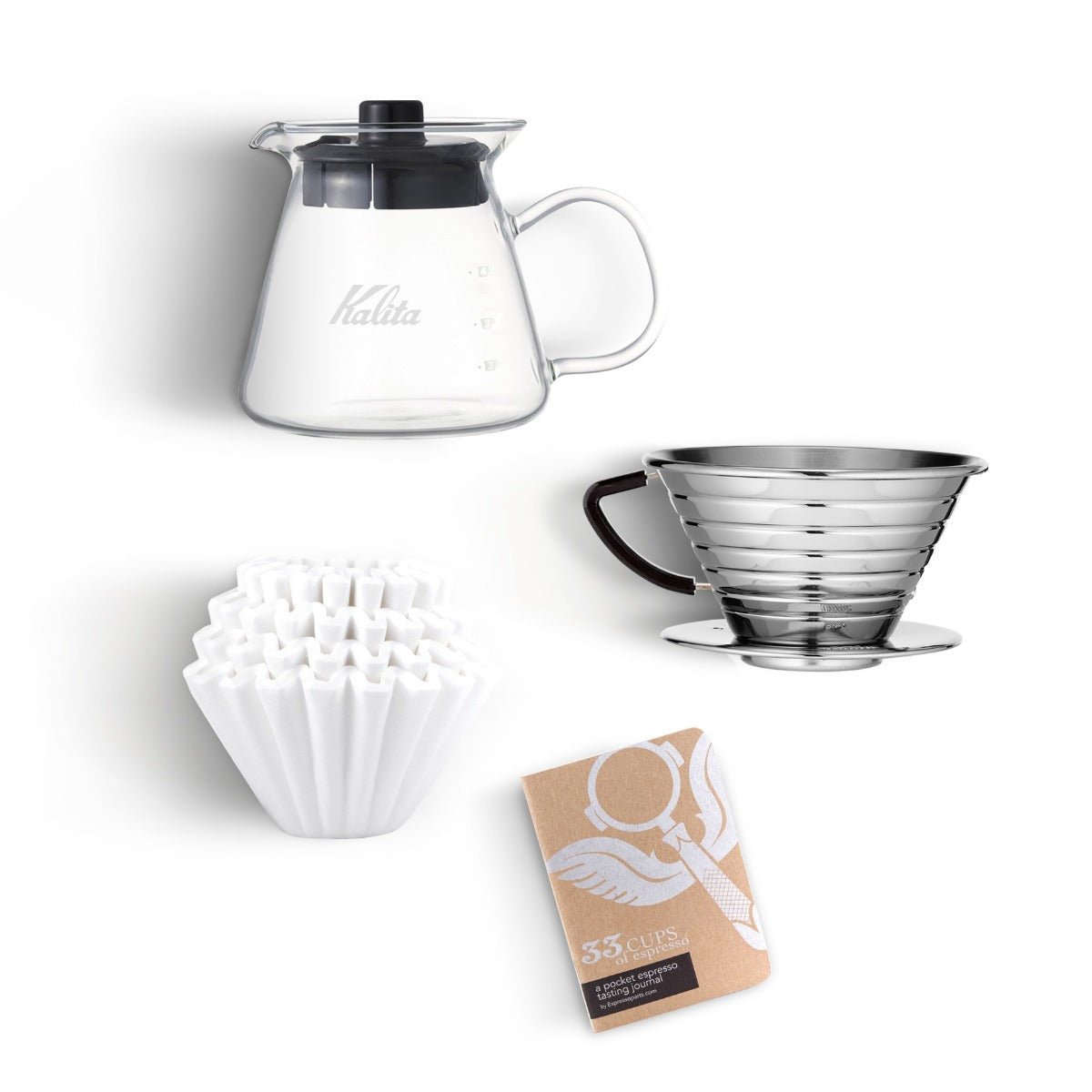 Kalita Wave 185 Pro Pour Over Coffee Kit - Stainless Steel Espresso Parts