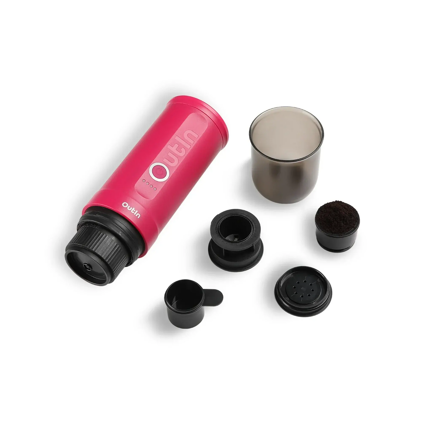 Nano Portable Espresso Machine (Fuchsia Pink) OutIn