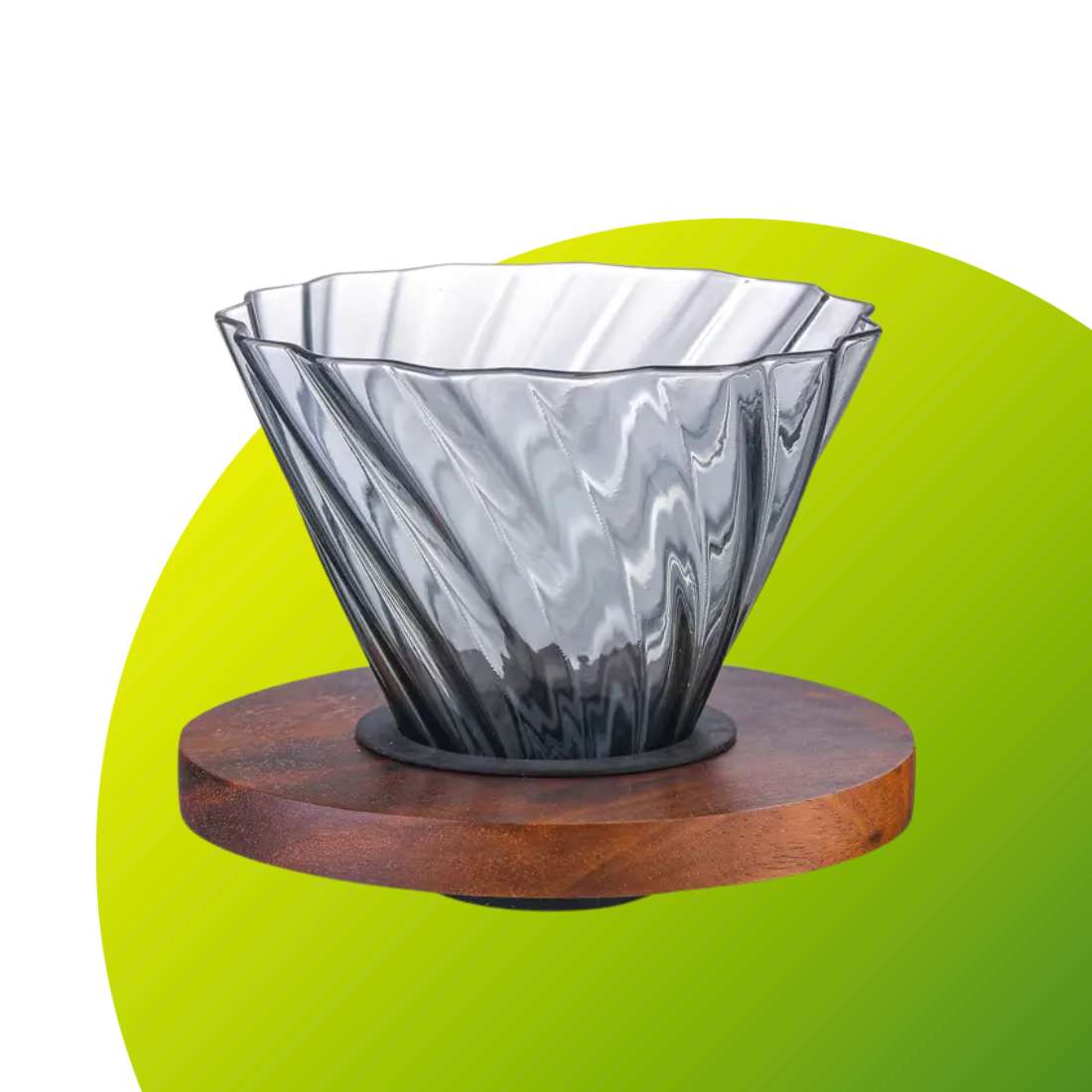Glass Pour Over Set Green to Mean Coffee