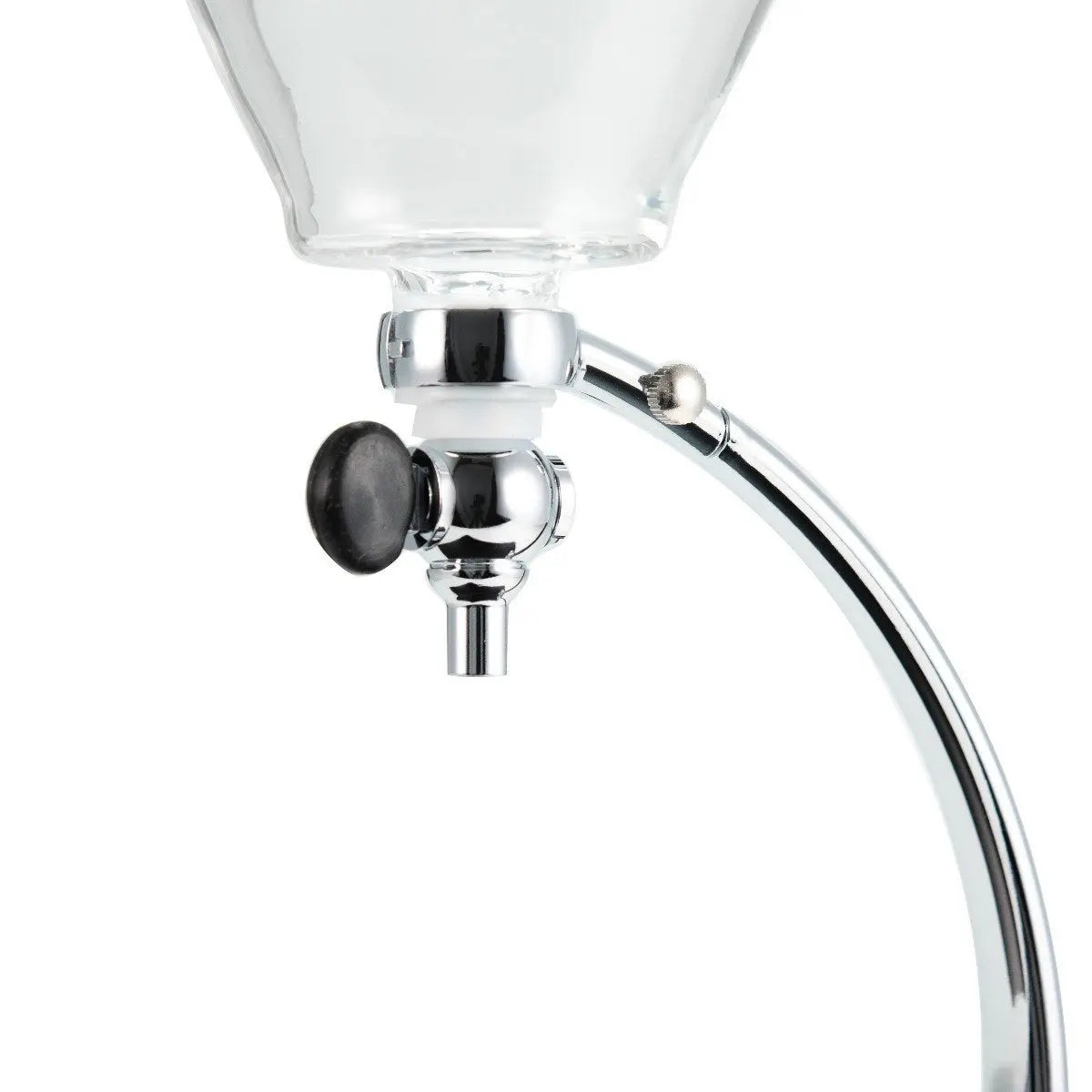 Yama Glass Silverton Brewer w/ Black Base & Silver Accents Espresso Parts