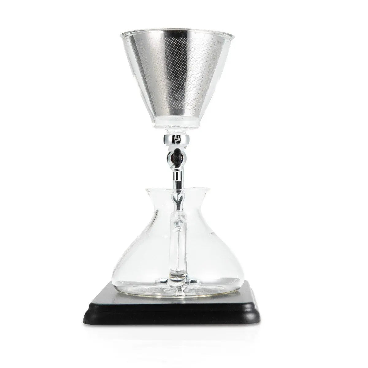 Yama Glass Silverton Brewer w/ Black Base & Silver Accents Espresso Parts