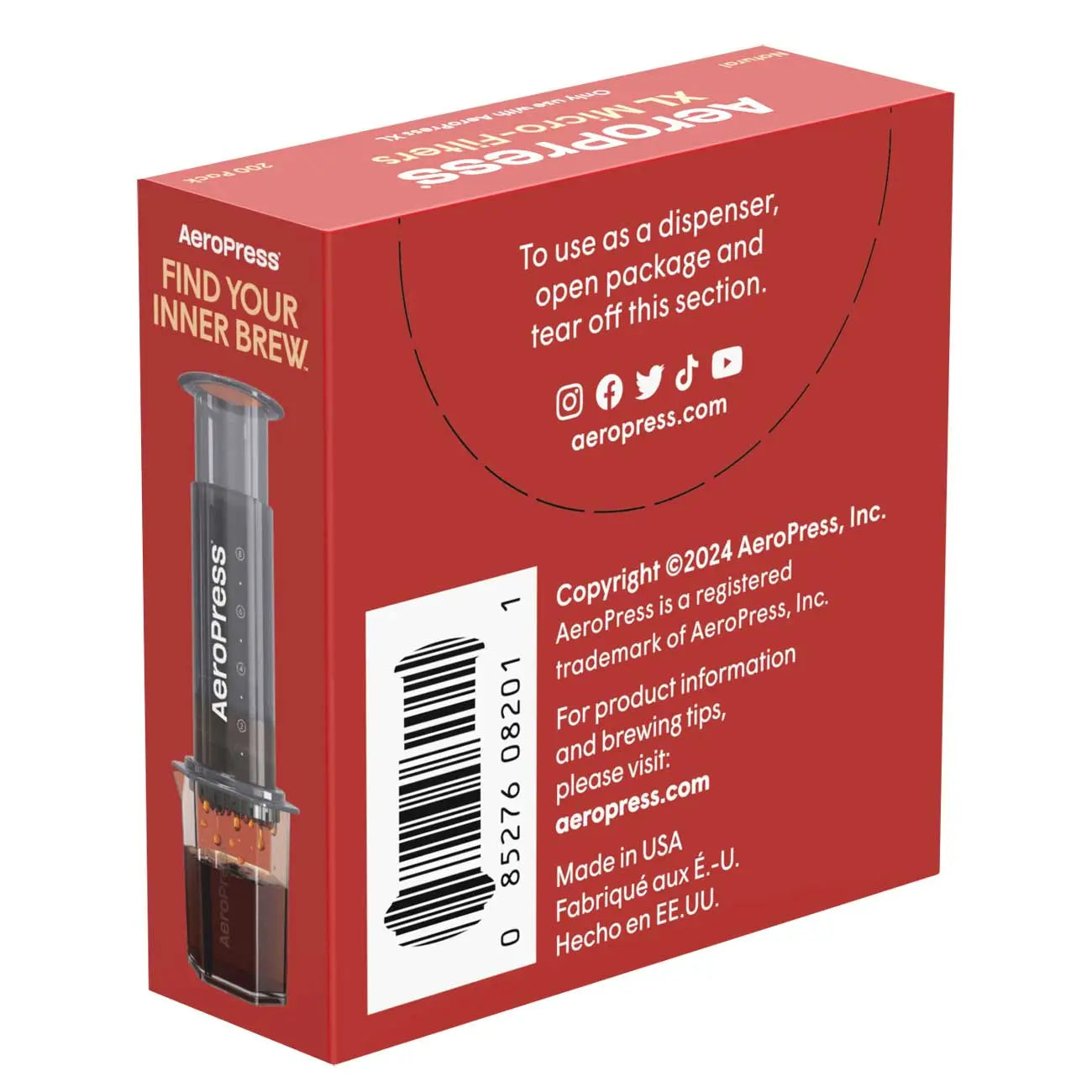 AeroPress XL Natural Paper Micro-Filters (200 ct) Espresso Parts